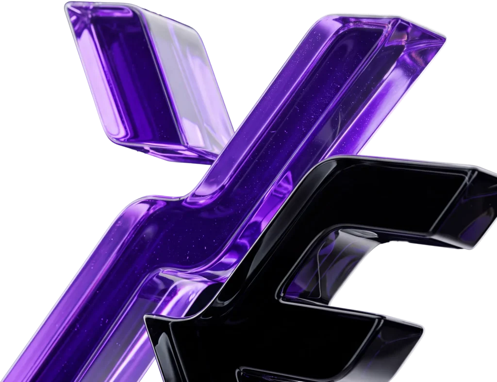 Símbolo XF em 3D